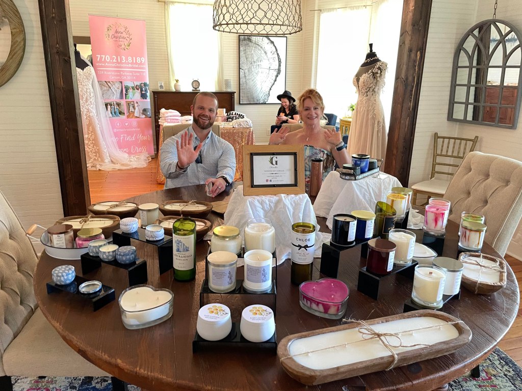 Chandler Candles LLC at Ivy and Oak Wedding Venue!