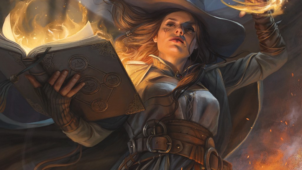 Magic user in DND casting a spell