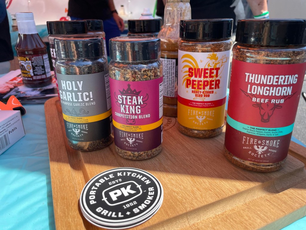Fire & Smoke rubs and marketing stickers from PK Grills team!